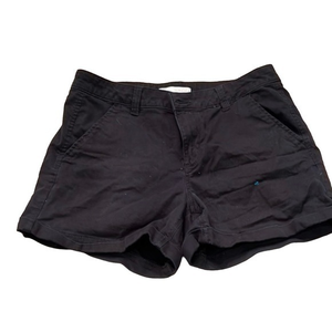 SO Favorite Midi Low Rise Black Chino Shorts Size 11 Stretch Cuffed Hem #95‎